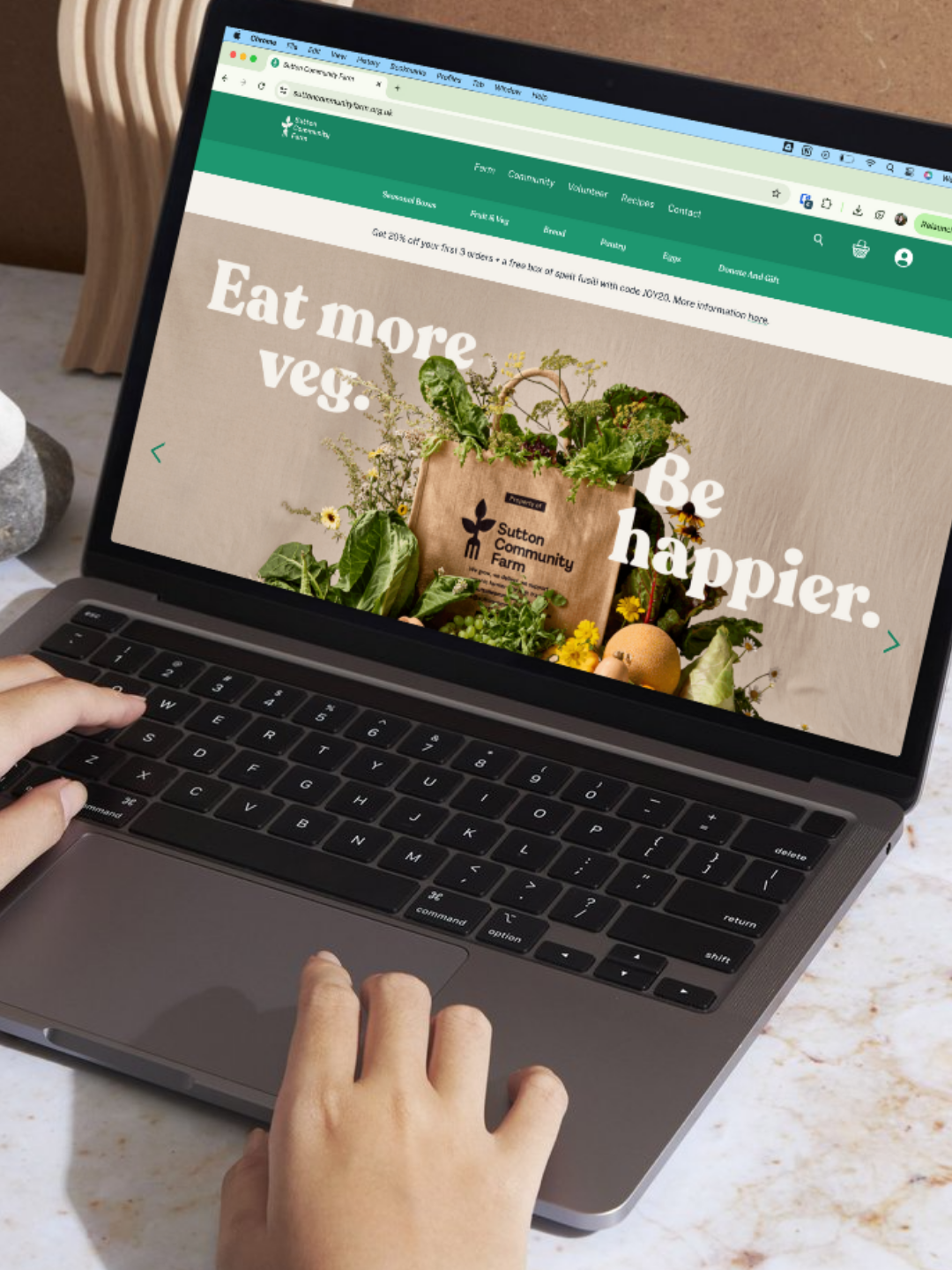 Sutton Community Farm website redesign