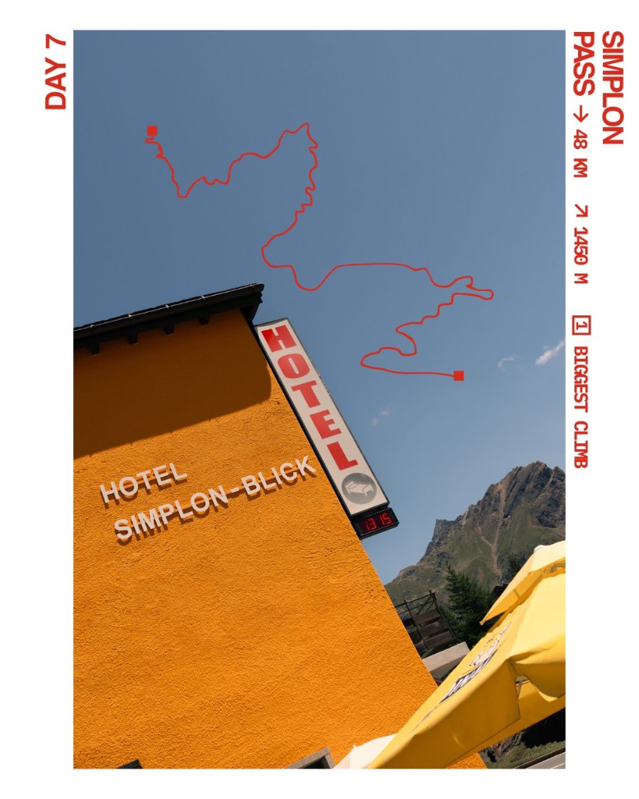 Day 7, Simplon Pass, 48 km and 1450 m — Hotel Simplon-Blick