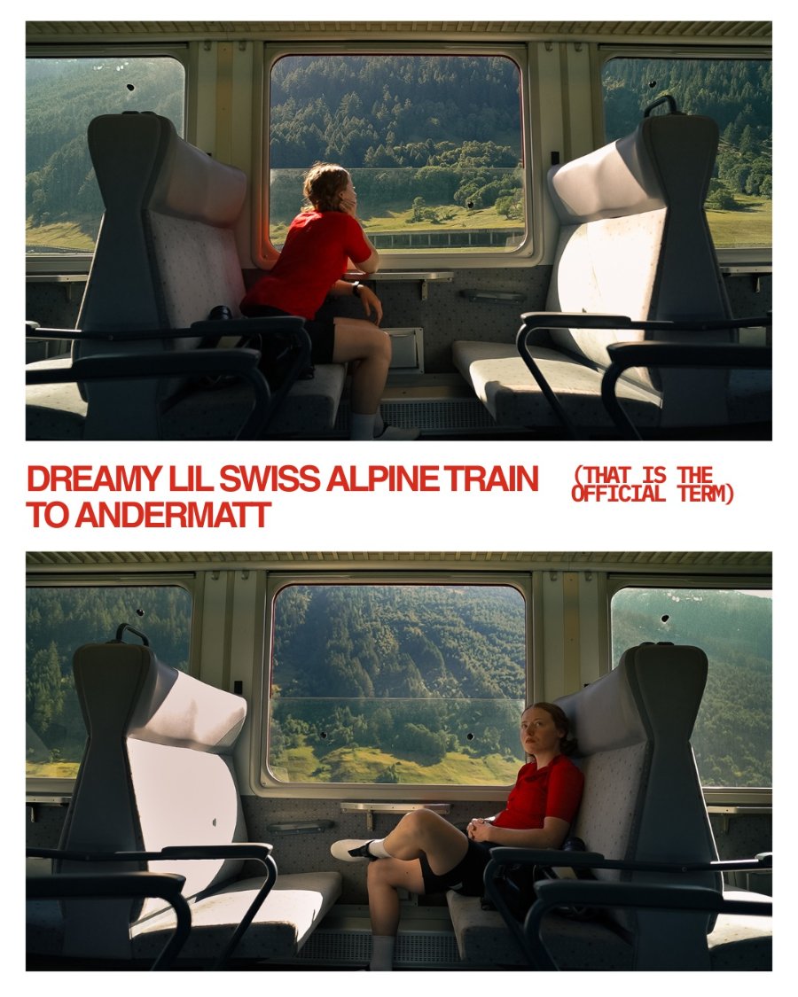 Dreamy Swiss alpine train to Andermatt